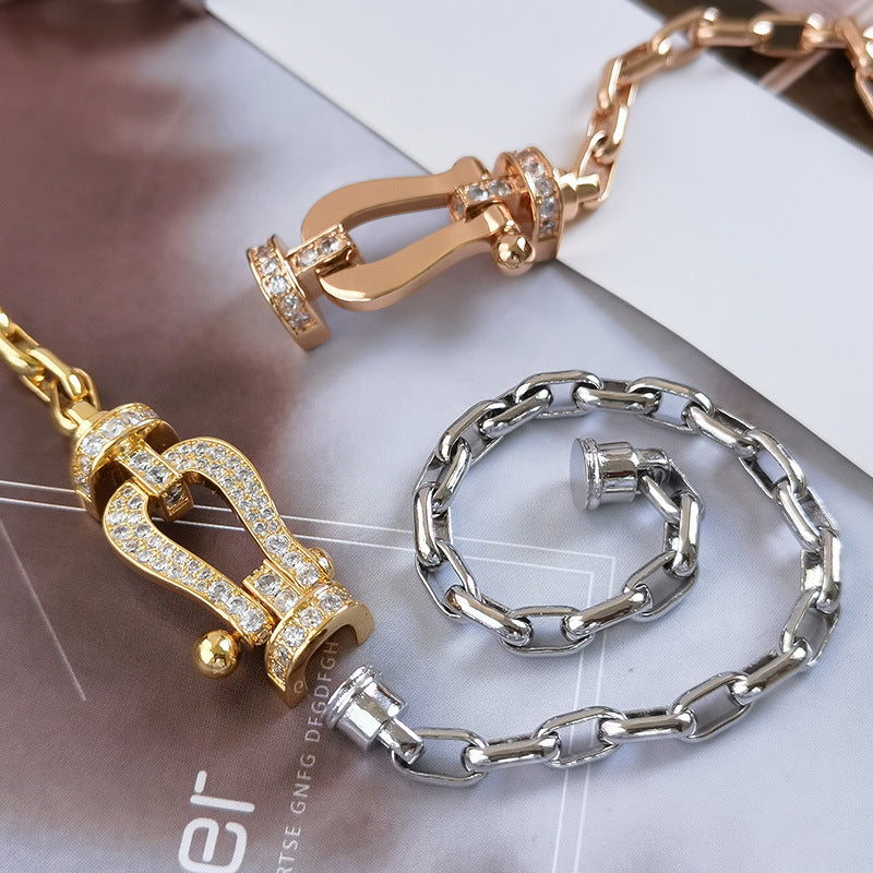 [Rosla]FORCE LARGE HORSESHOE CLASP  METAL BRACELET