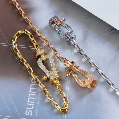 [Rosla]FORCE LARGE HORSESHOE CLASP  METAL BRACELET