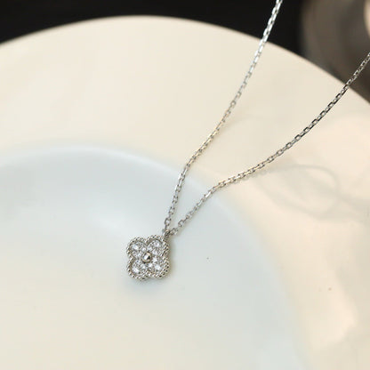 [Rosla]CLOVER MINI 9.5MM PENDANT DIAMOND NECKLACE