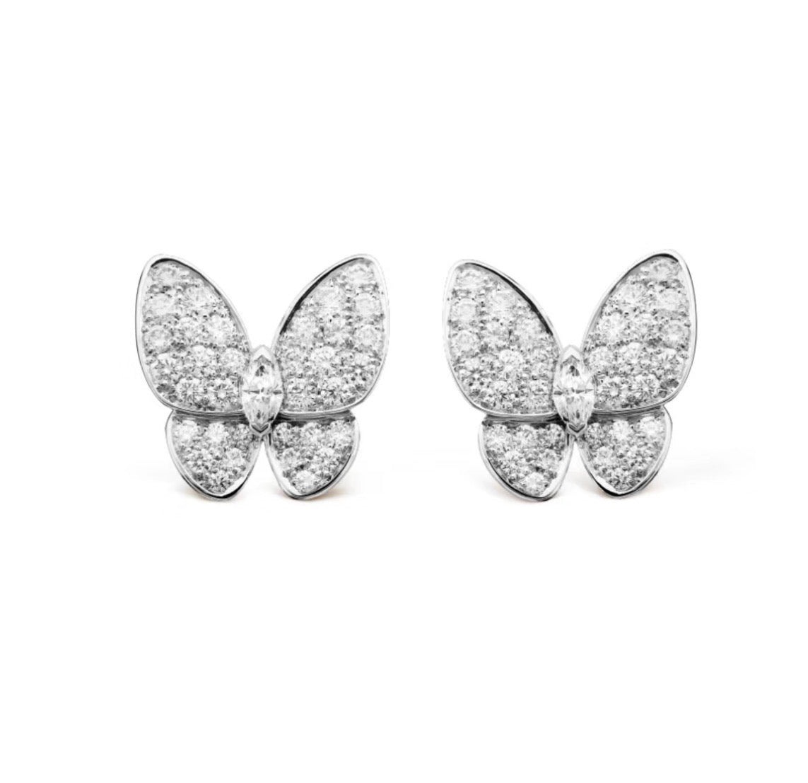 [Rosla]BUTTERFLY ALL DIAMOND EARRINGS