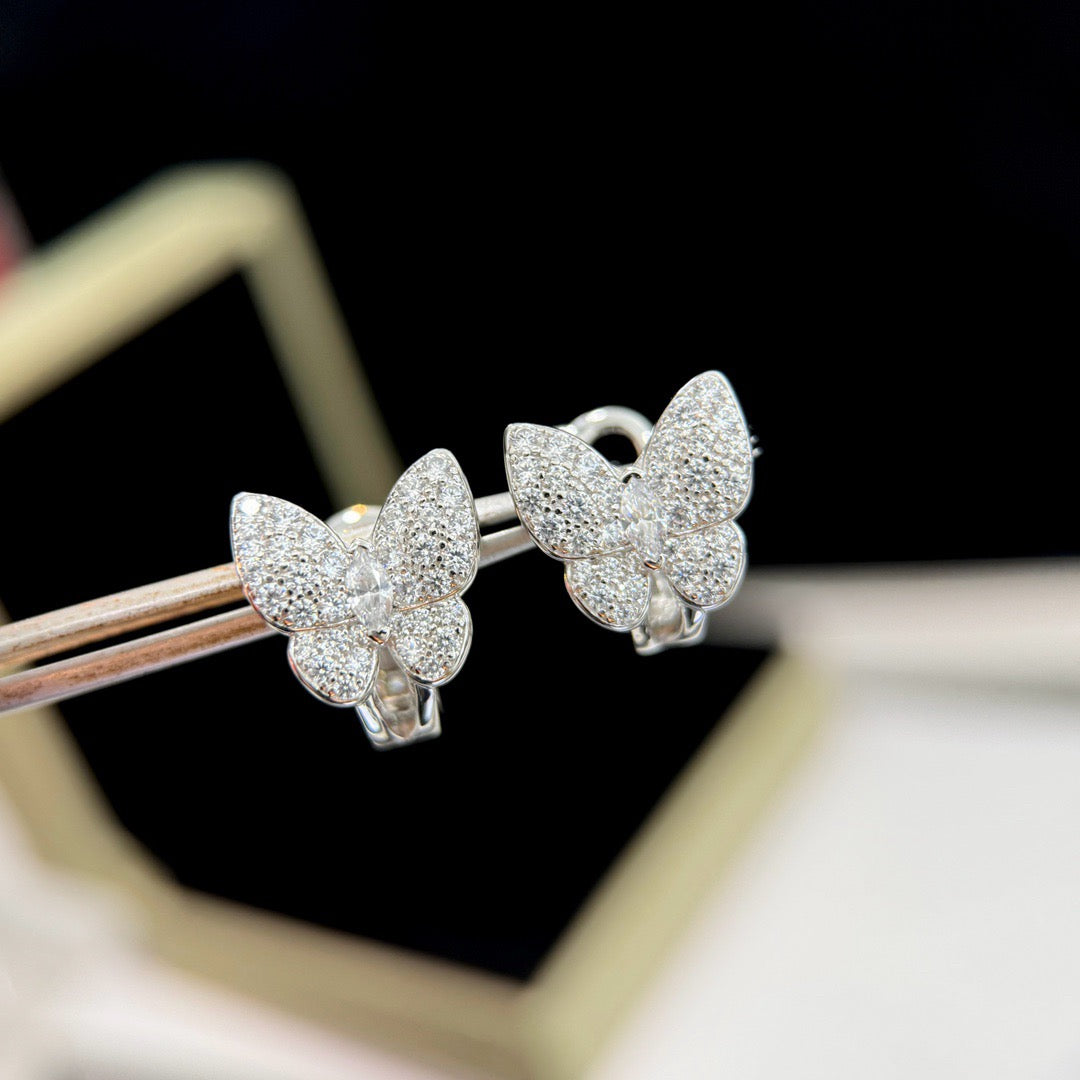 [Rosla]BUTTERFLY ALL DIAMOND EARRINGS