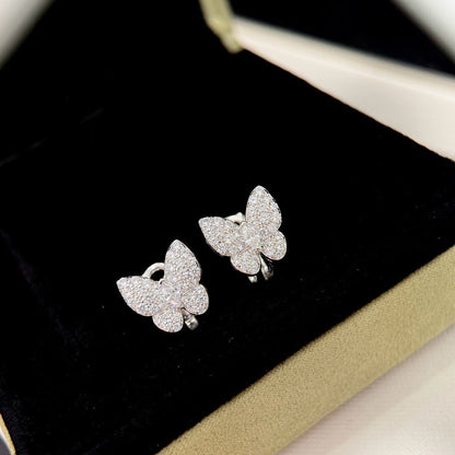 [Rosla]BUTTERFLY ALL DIAMOND EARRINGS