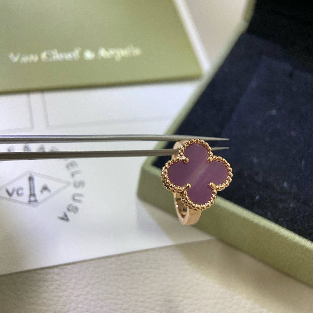 [Rosla]CLOVER  PURPLE VIOLET RING