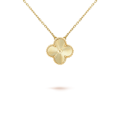 [Rosla]CLOVER 15MM LASER NECKLACE