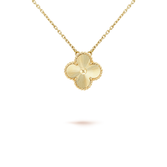 [Rosla]CLOVER 15MM LASER NECKLACE