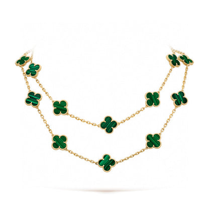 [Rosla]CLOVER 20 MOTIFS MALACHITE GOLD