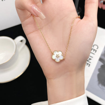 [Rosla]LUCKY WHITE MOP PLUM BLOSSOM  BRACELET