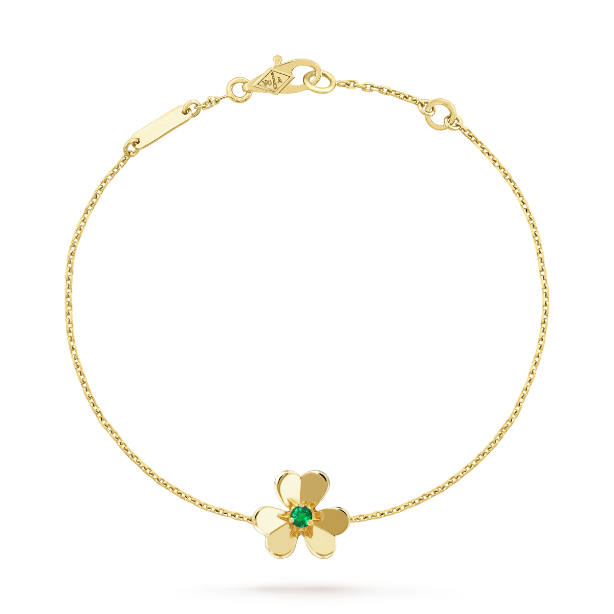 [Rosla]FRIVOLE GOLD FLOWER PINK MALACHITE BRACELET