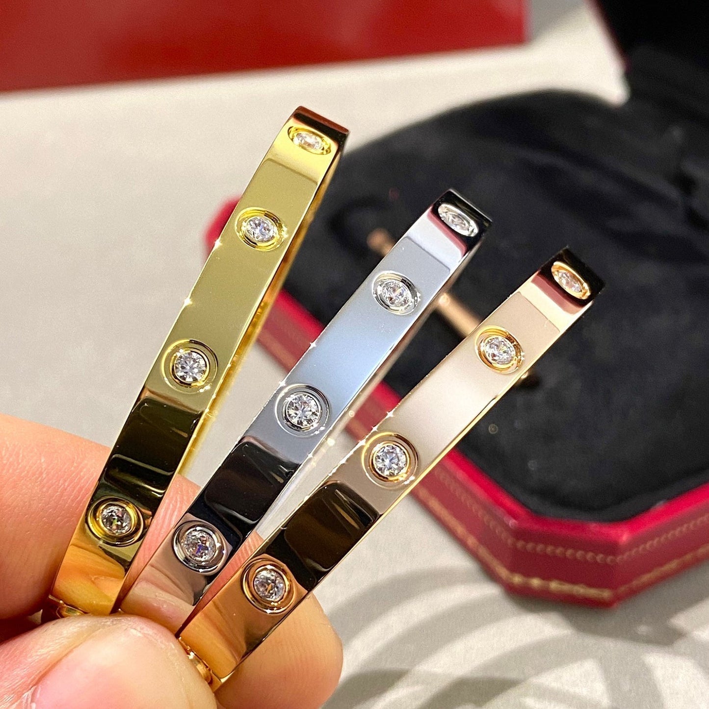 [Rosla]LOVE BRACELET 6.1MM 10 DIAMONDS