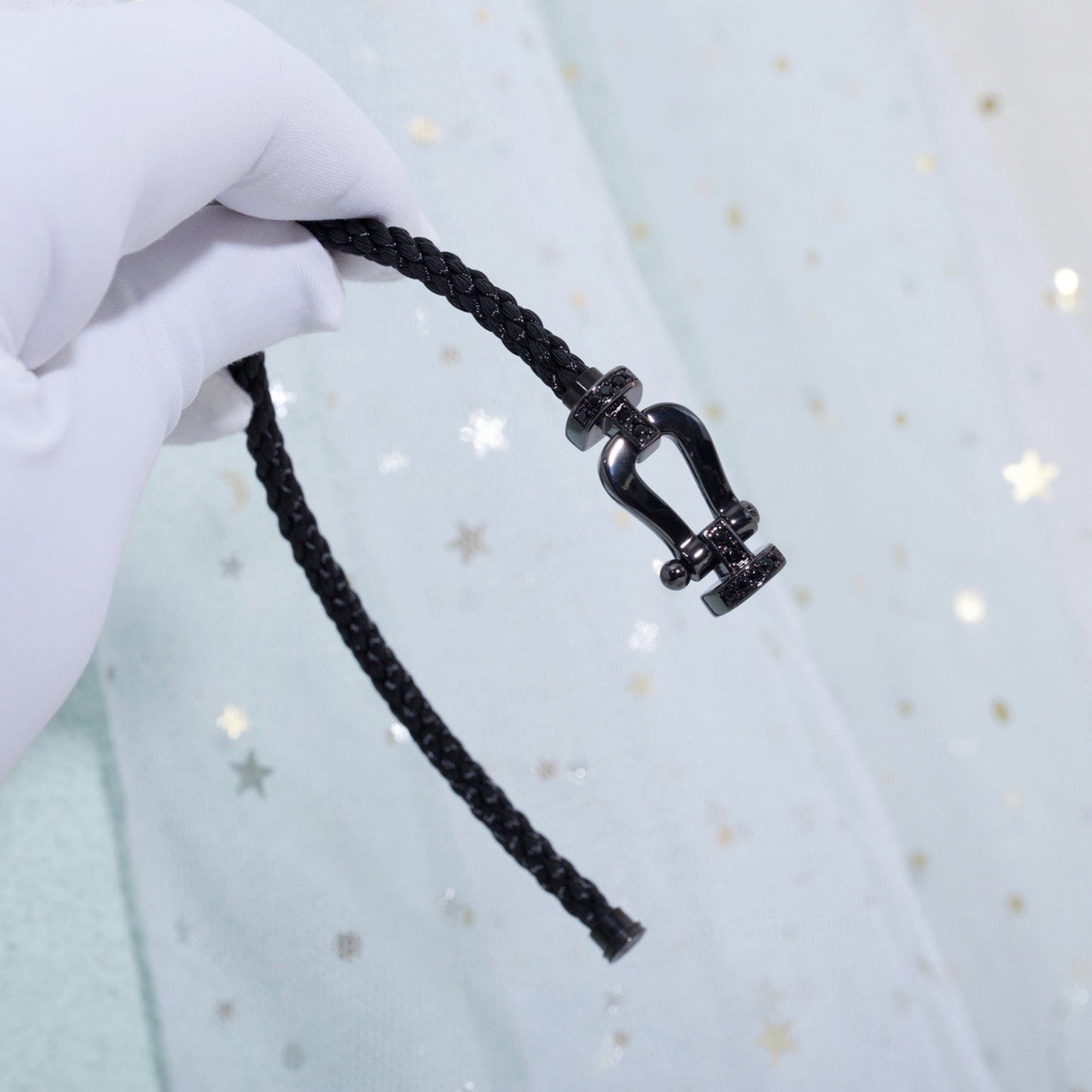 [Rosla]FORCE LARGE SERIES HORSESHOE BLACK SAMURAI BRACELET