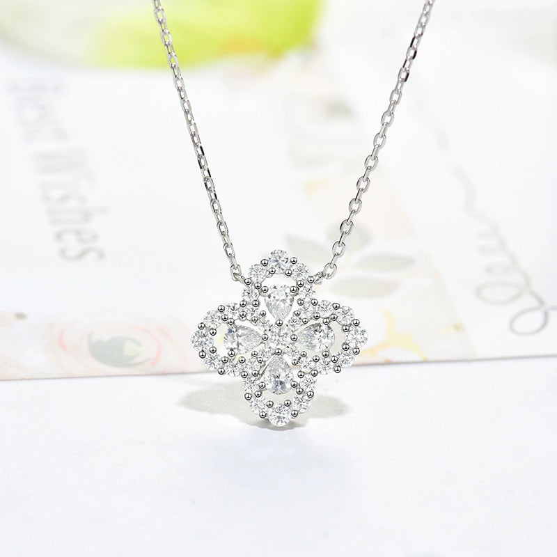 [Rosla]LOOP NECKLACE FULL MOTIF DIAMOND 16MM MULTIPLE COLORS