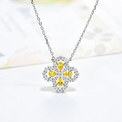 [Rosla]LOOP NECKLACE FULL MOTIF DIAMOND 16MM MULTIPLE COLORS