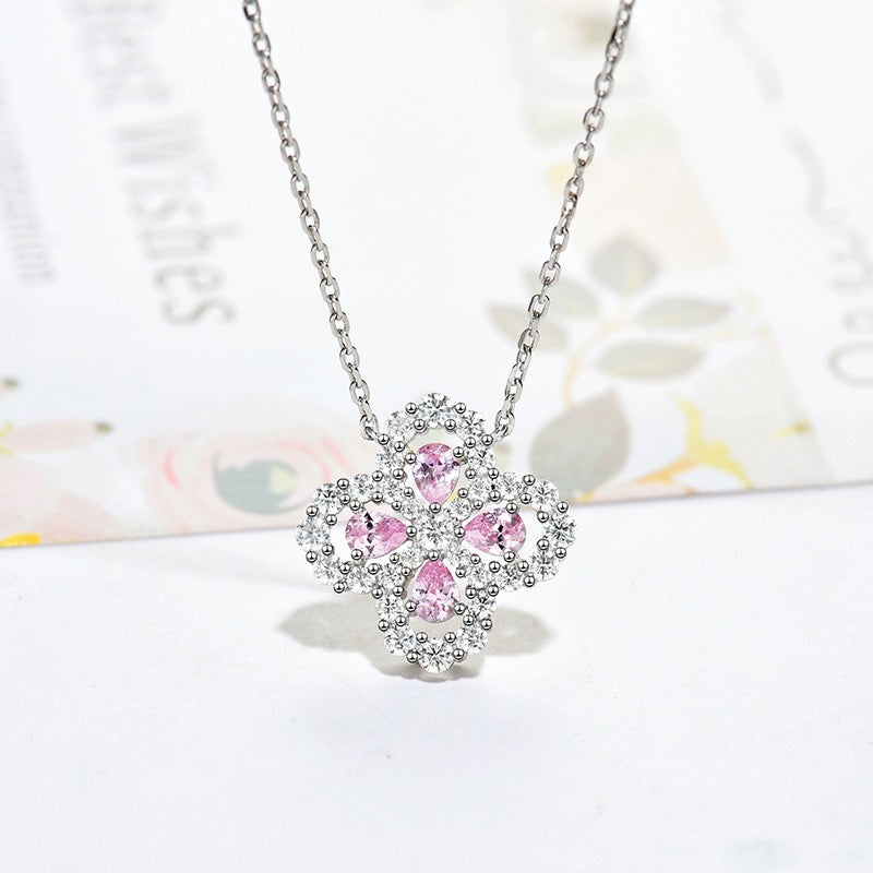 [Rosla]LOOP NECKLACE FULL MOTIF DIAMOND 16MM MULTIPLE COLORS