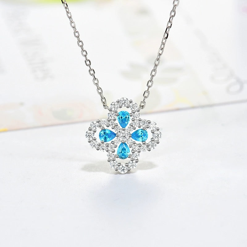 [Rosla]LOOP NECKLACE FULL MOTIF DIAMOND 16MM MULTIPLE COLORS
