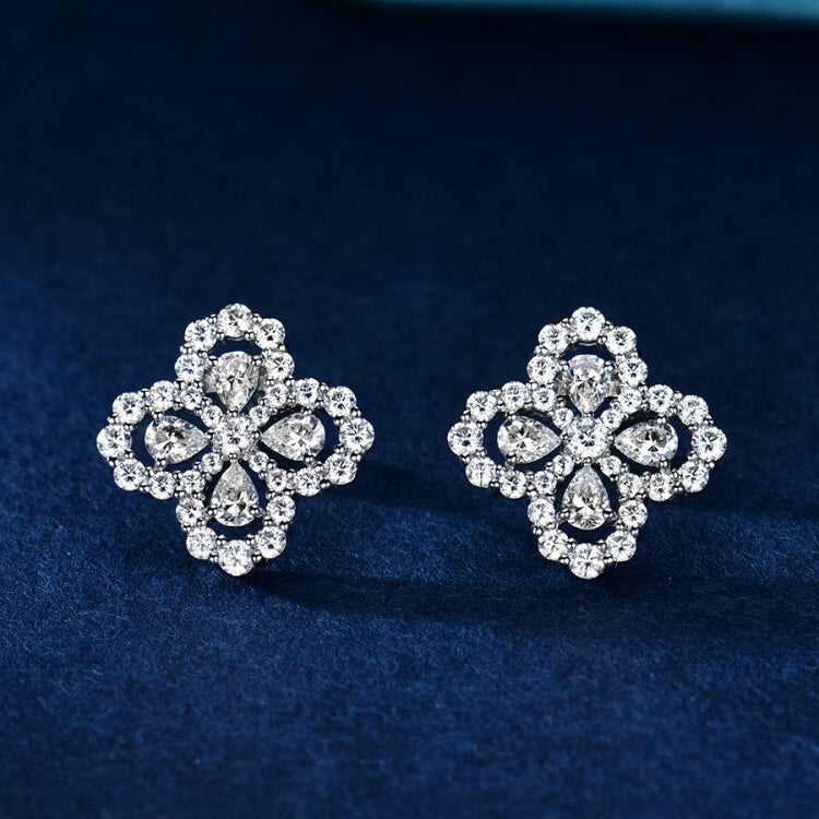 [Rosla]LOOP EARRINGS FULL MOTIF DIAMOND 16MM