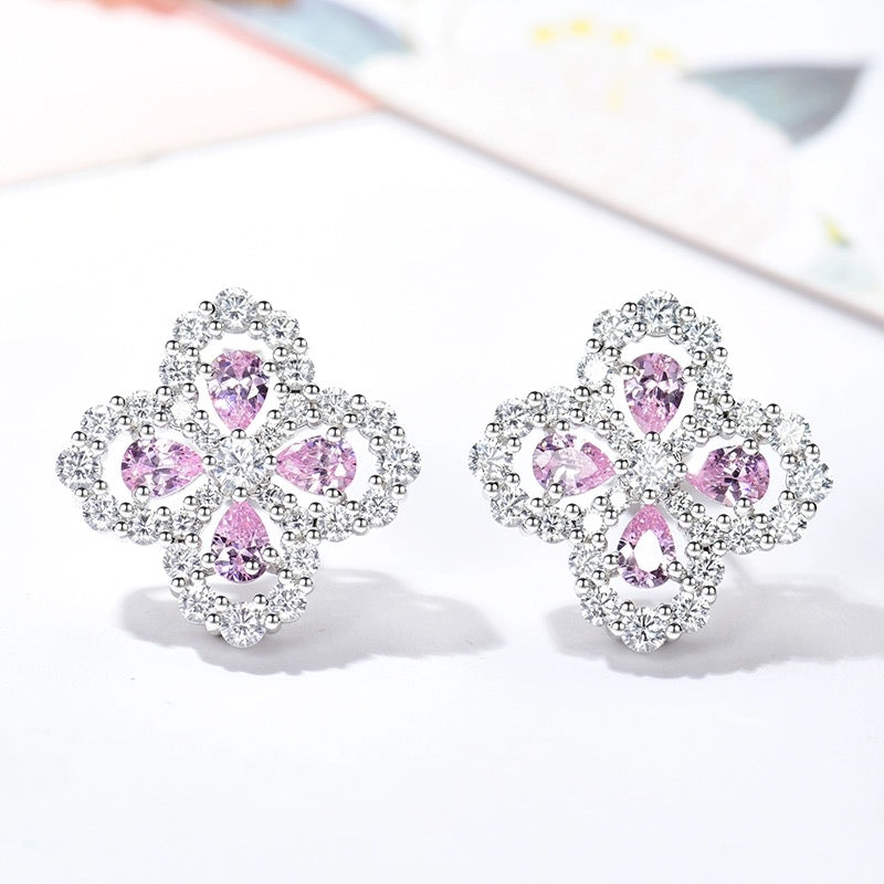 [Rosla]LOOP EARRINGS FULL MOTIF DIAMOND 16MM