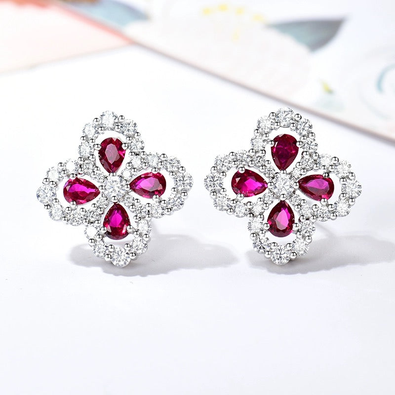 [Rosla]LOOP EARRINGS FULL MOTIF DIAMOND 16MM