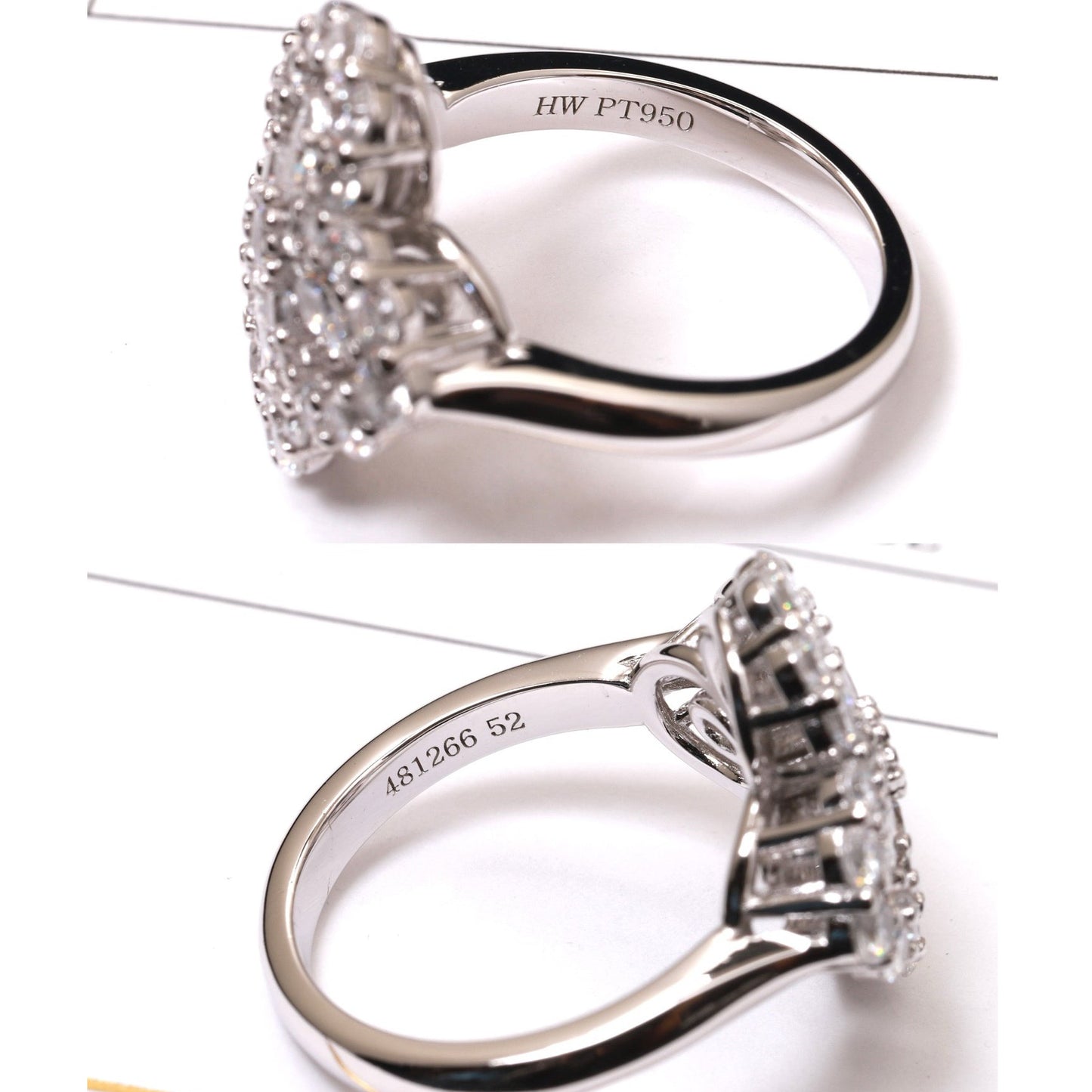 [Rosla]LOOP RING FULL MOTIF DIAMOND 16MM SILVE
