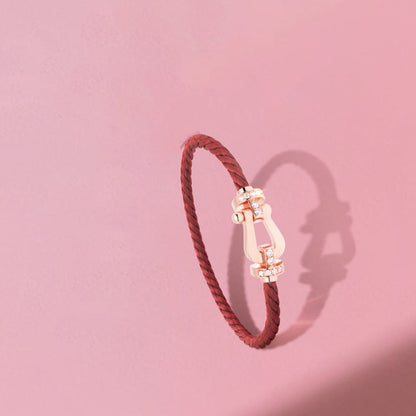 [Rosla]FORCE 10 HALF DIAMOND PINK GOLD RED CORDERI LARGE AND MEDIUM MODEL