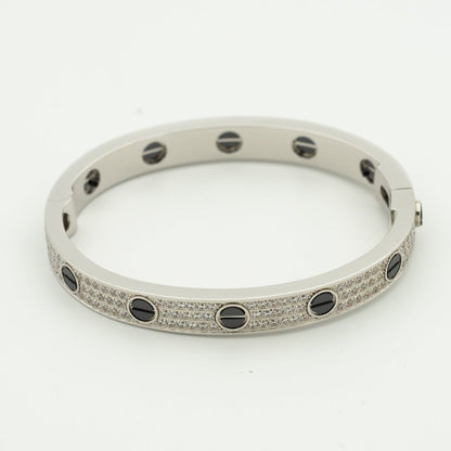 [Rosla]LOVE BRACELET 6.1MM DIAMOND-PAVED CERAMIC