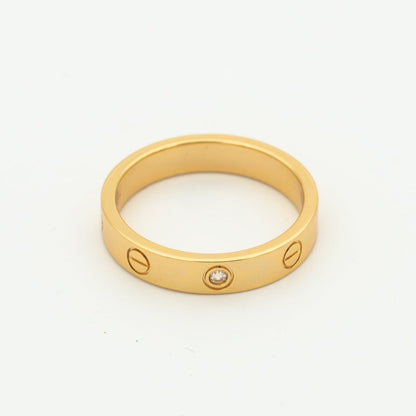 [Rosla]LOVE RING 4MM 1 DIAMOND PINK GOLD