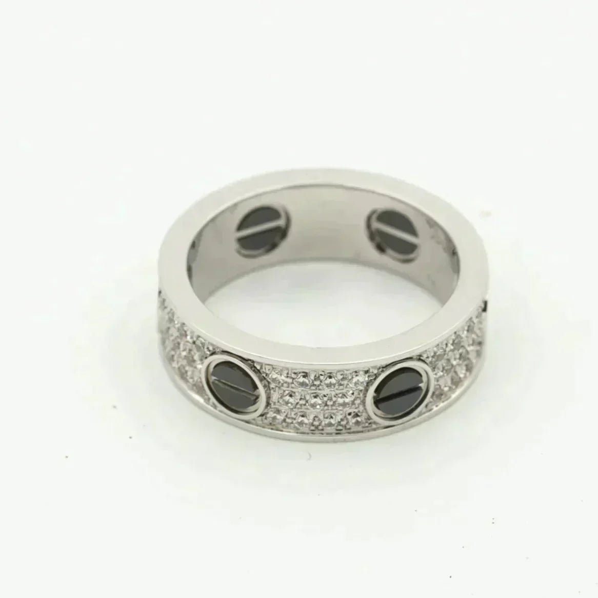 [Rosla]LOVE RING 5.5MM DIAMONDS PAVED CERAMIC