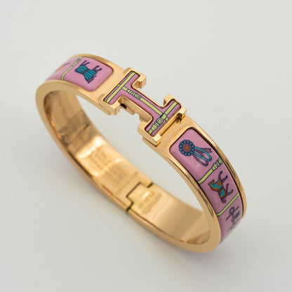 [Rosla]H PINK GOLD BRACELET PINK CERAMIC