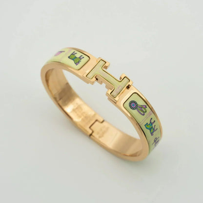 [Rosla]H PINK GOLD BRACELET CREAM CERAMIC