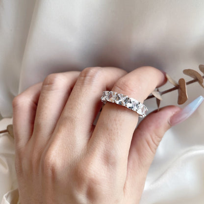 [Rosla]Elegant Princess Cut Tennis Ring
