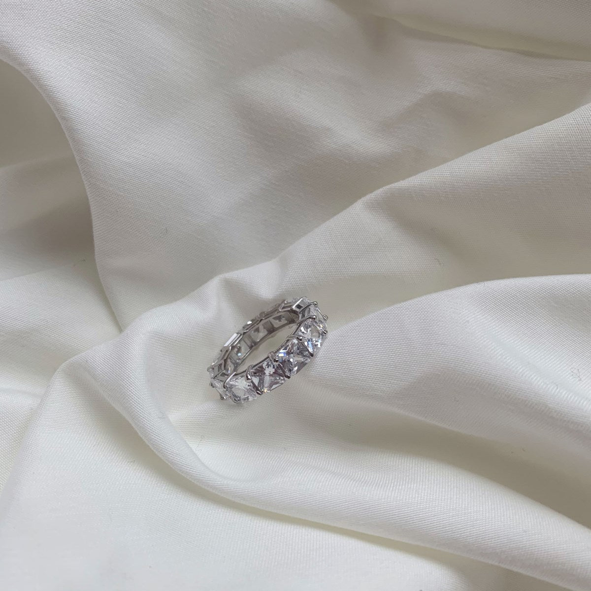 [Rosla]Elegant Princess Cut Tennis Ring