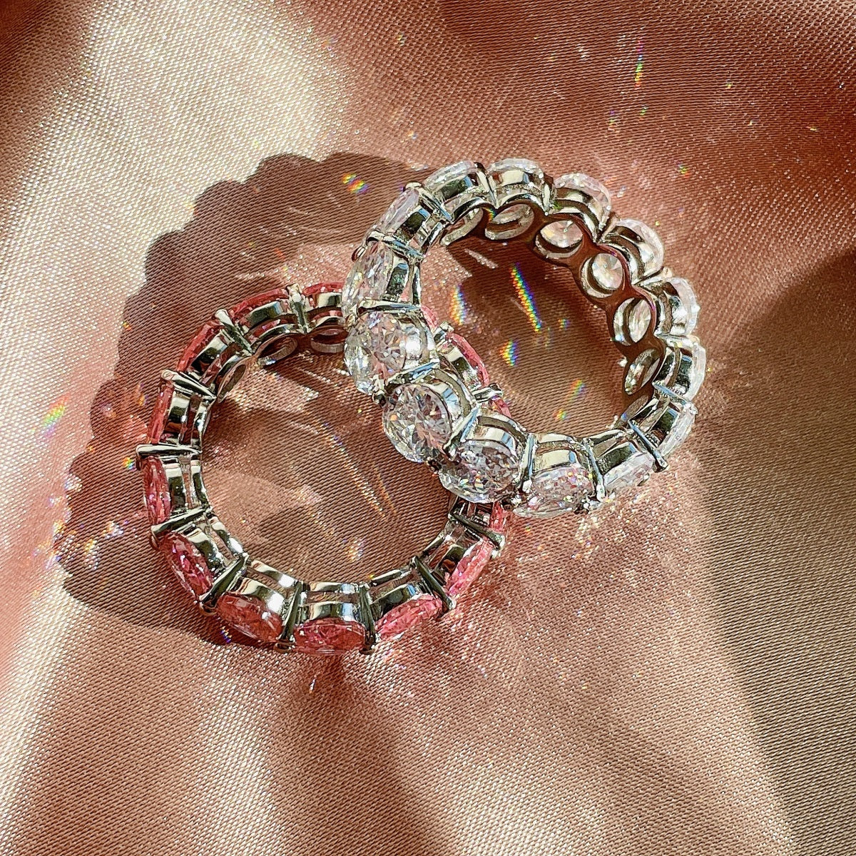 [Rosla]Dainty Elongated Cushion Cut Tennis Ring