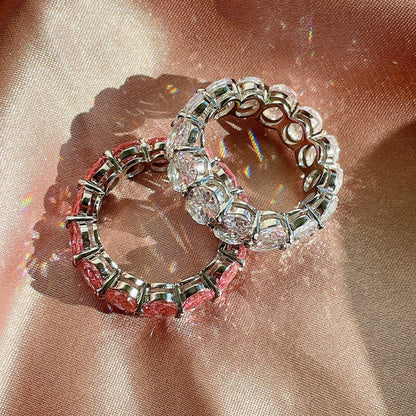 [Rosla]Dainty Elongated Cushion Cut Tennis Ring