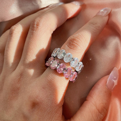 [Rosla]Dainty Elongated Cushion Cut Tennis Ring