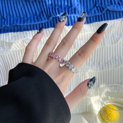 [Rosla]Dainty Elongated Cushion Cut Tennis Ring