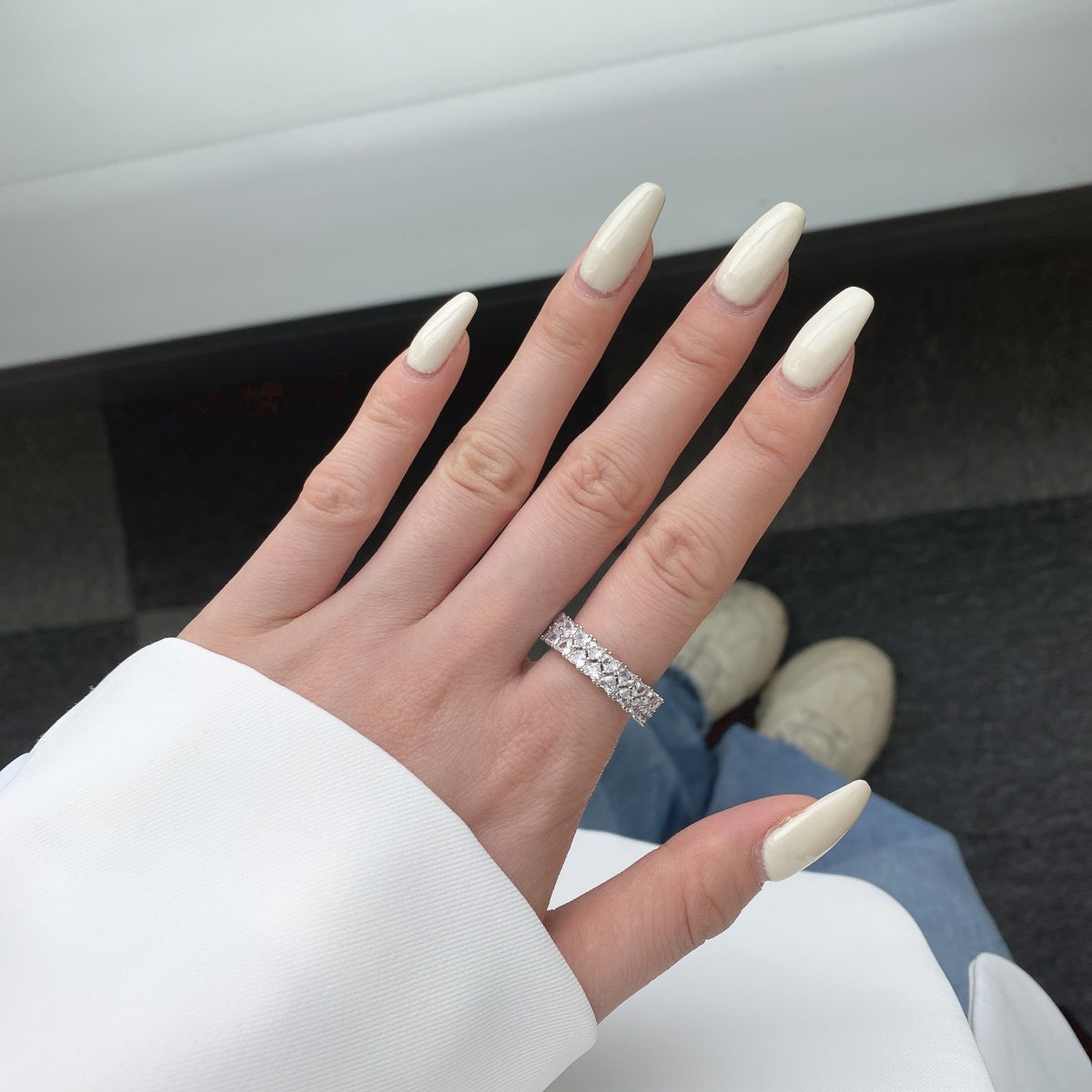 [Rosla]Sparkling Full Heart Ring