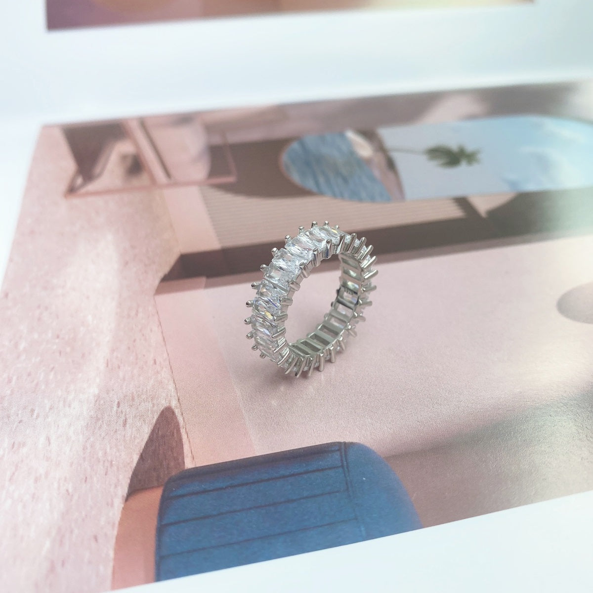 [Rosla]Unique Colorful Radiant Cut RIng