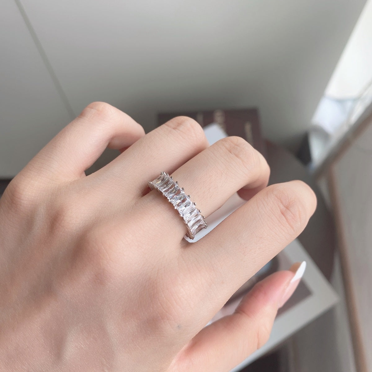 [Rosla]Unique Colorful Radiant Cut RIng