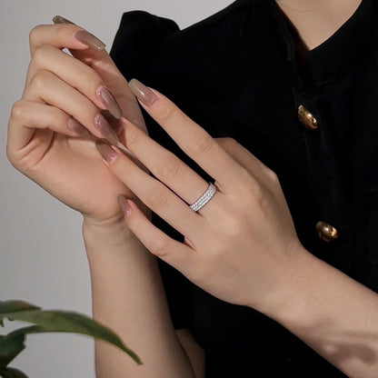 [Rosla]Dainty Round Cut Tennis Ring