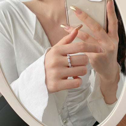 [Rosla]Exquisite Pear Cut Tennis Ring