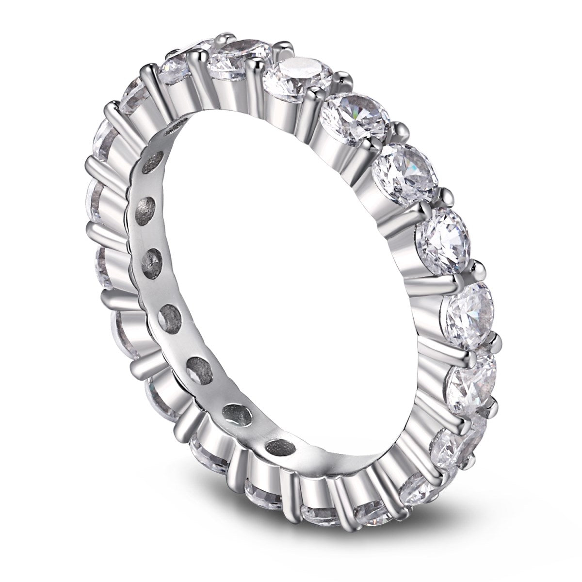 [Rosla]Sparkling Round Cut Tennis Ring