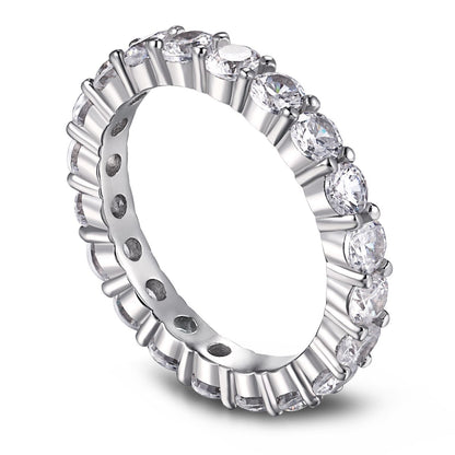 [Rosla]Sparkling Round Cut Tennis Ring