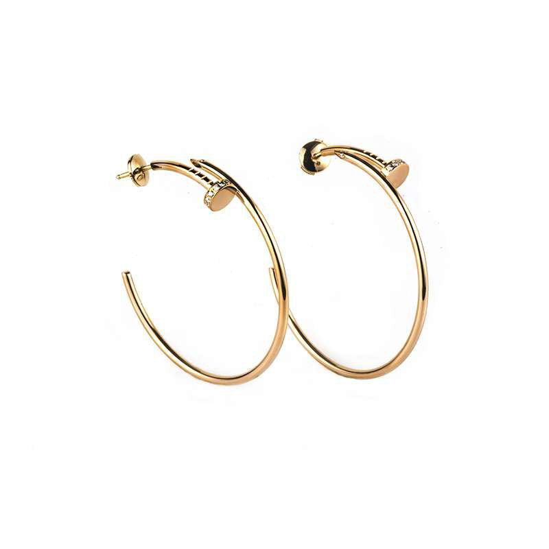 [Rosla]JUSTE EARRINGS GOLD DIAMONDS 1.8MM