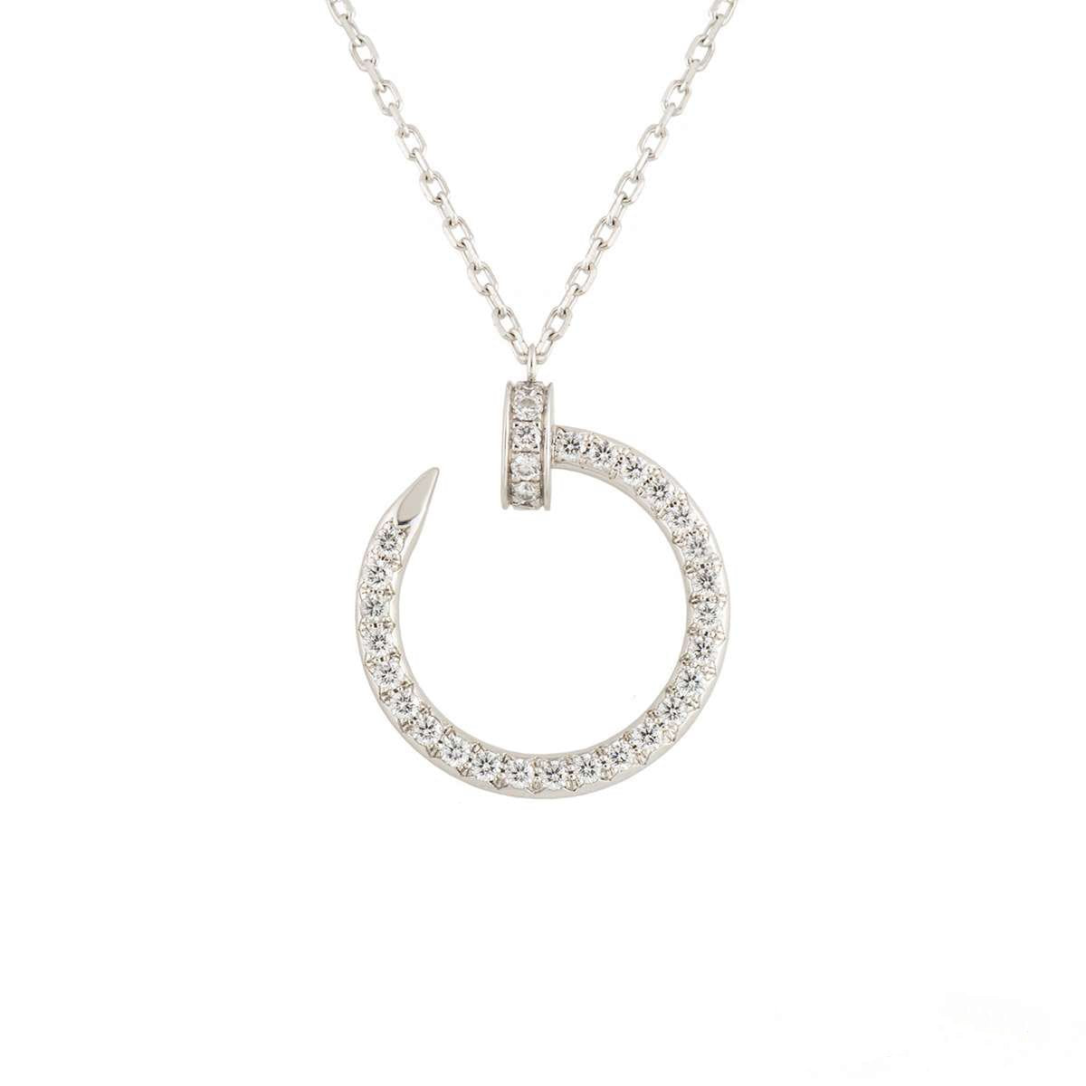[Rosla]JUSTE NECKLACE SILVER DIAMONDS