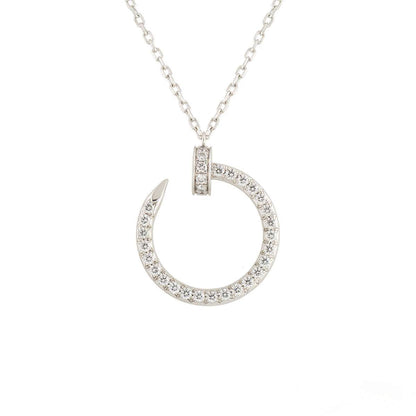 [Rosla]JUSTE NECKLACE SILVER DIAMONDS