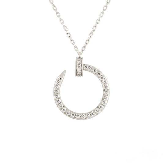 [Rosla]JUSTE NECKLACE SILVER DIAMONDS
