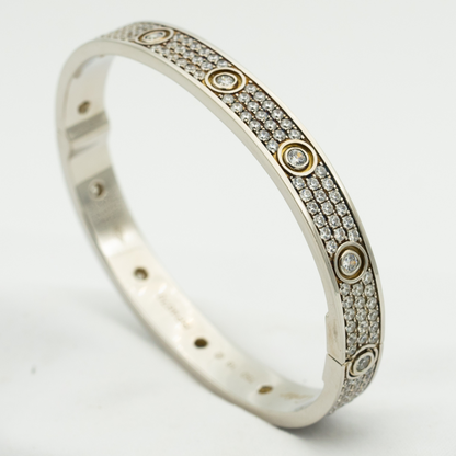 [Rosla]LOVE BRACELET 6.1MM DIAMOND-PAVED 10 BIG DIAMONDS