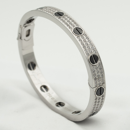 [Rosla]LOVE BRACELET 6.1MM DIAMOND-PAVED CERAMIC