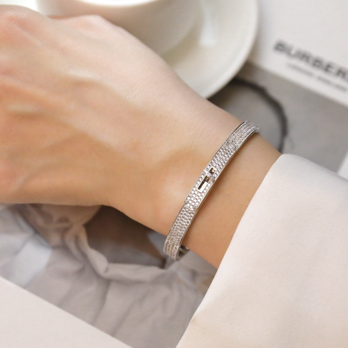 [Rosla]KELLY BRACELET DIAMOND PAVED