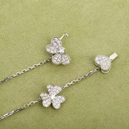 [Rosla]FRIVOLE SILVER 9 FLOWERS NECKLACE