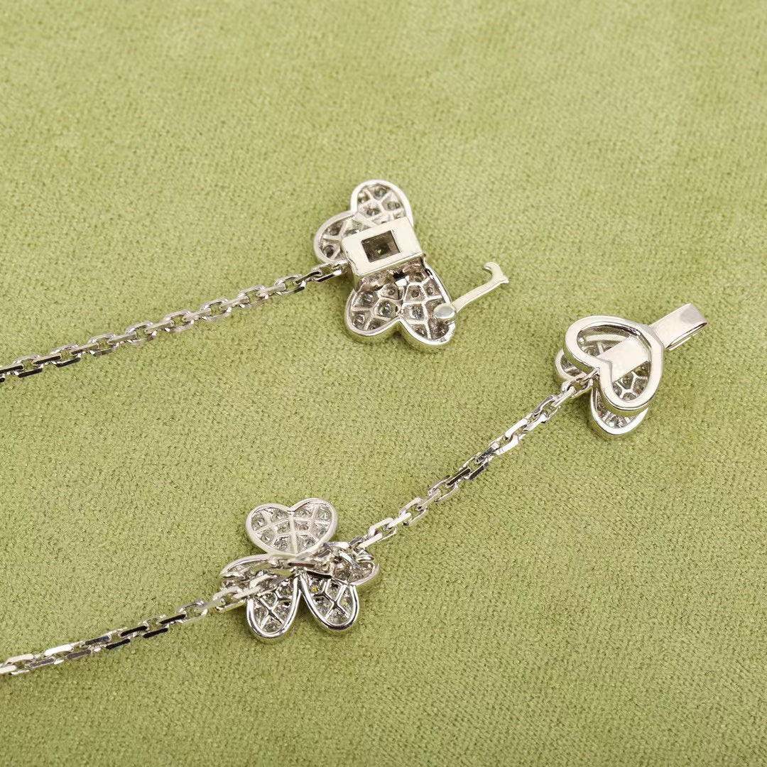 [Rosla]FRIVOLE SILVER 9 FLOWERS NECKLACE